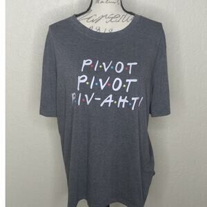 Pivot Friends TV Show Short Sleeve T-Shirt Gray Size L